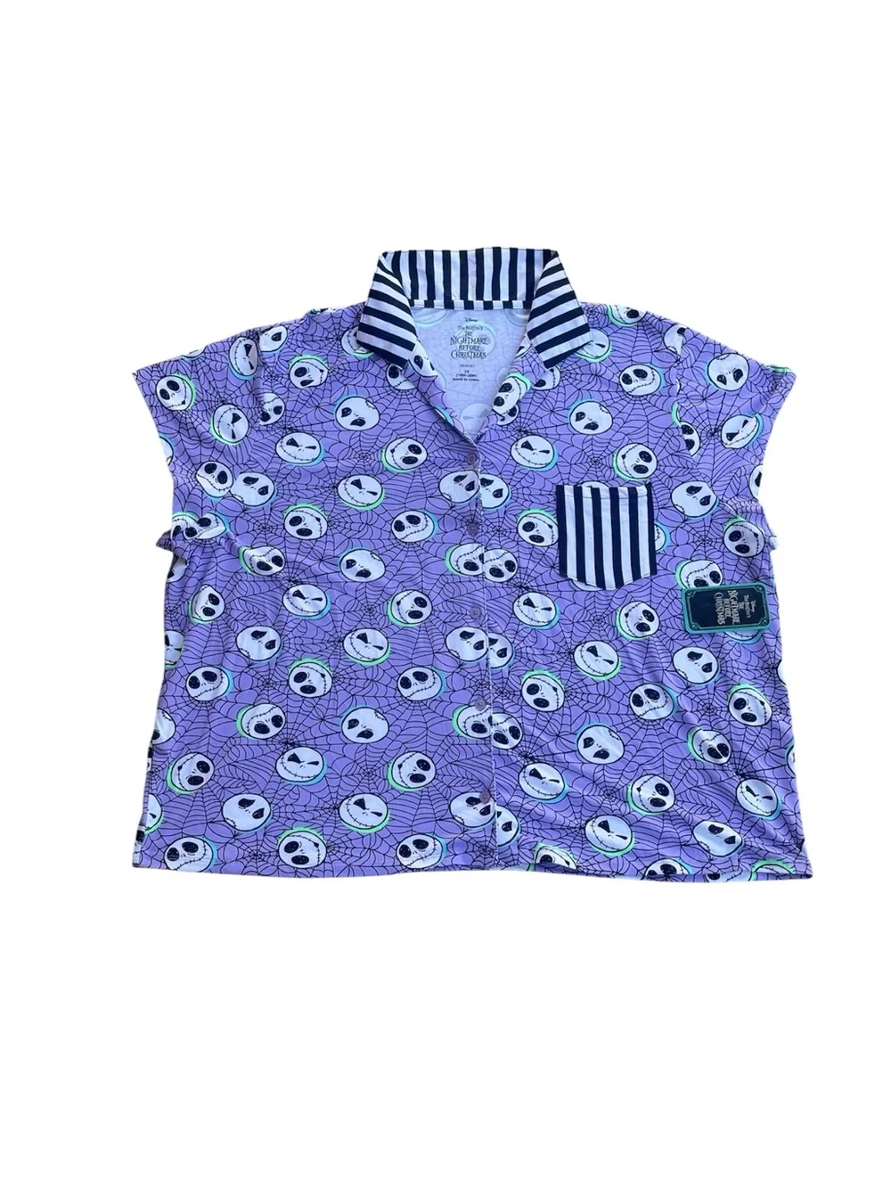 Nightmare Before Christmas Women's Top and Shorts Pajama Set, 2-Piece, Size 2X - Picture 3 of 9